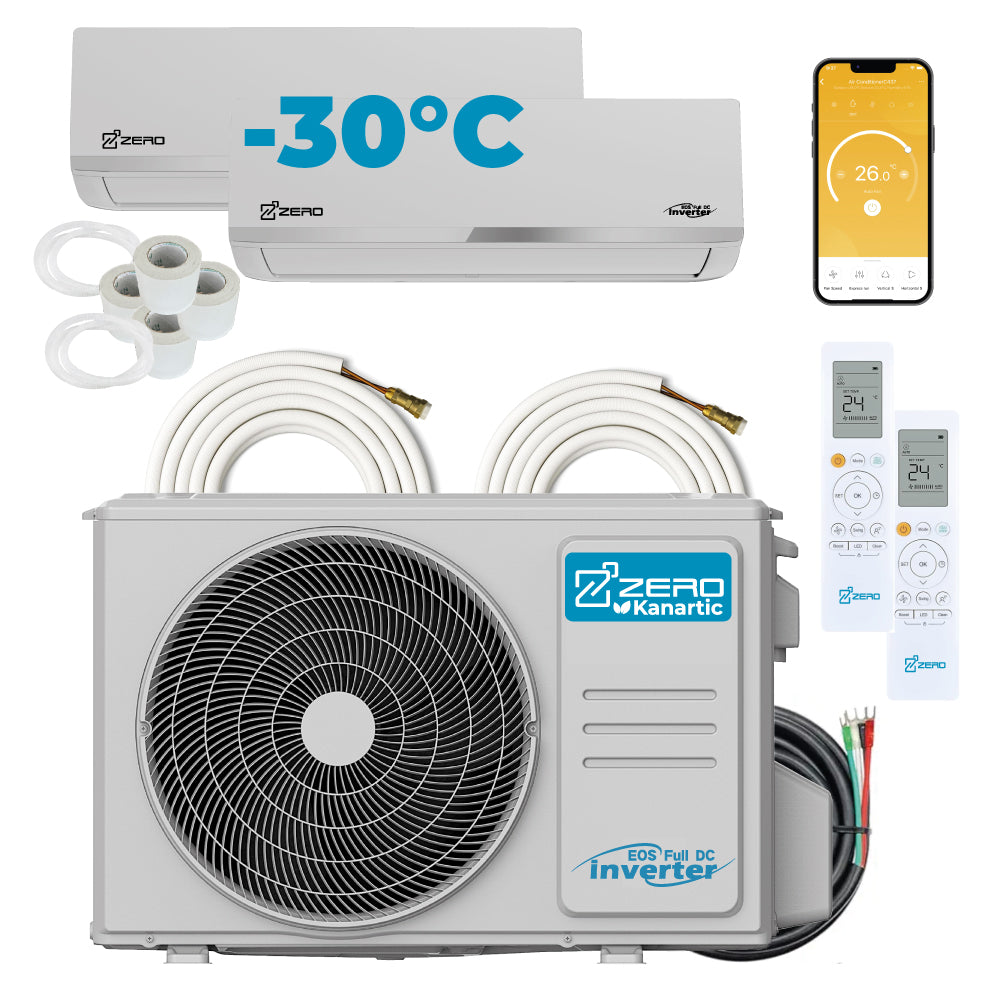 DIY Multizones - Mini split Z-PRO Heat pump 27000 BTU 23 SEER High Efficiency 2 Zones