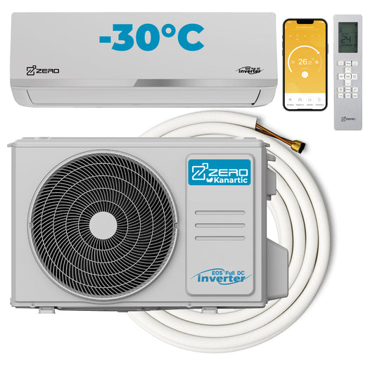 Mini split Kanartic ZERO Thermopompe 12000 BTU 23 SEER Haute Efficacité 8m-25ft